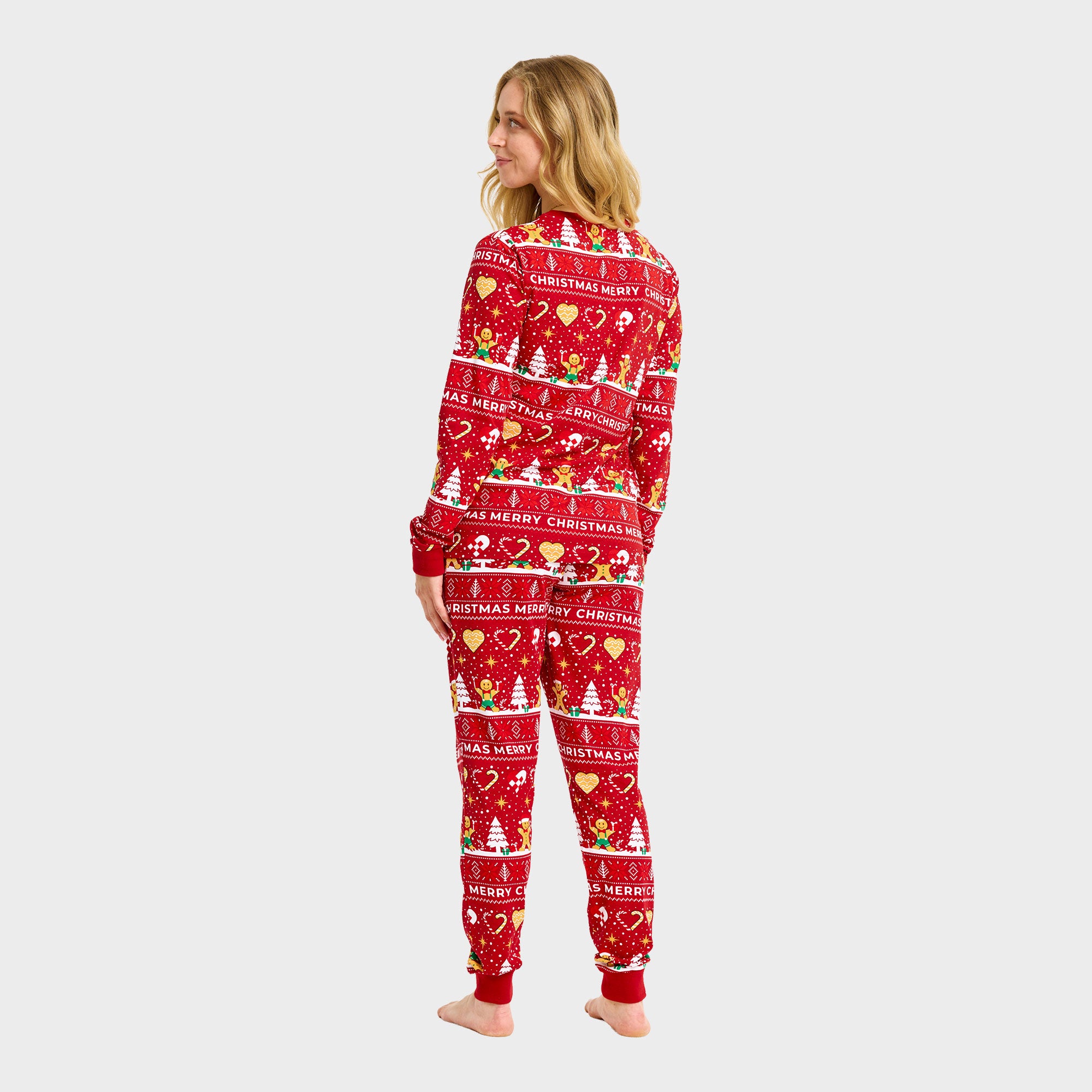 Christmas Cookie julepyjamas rød - Dame.